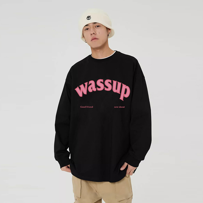 潮牌长袖男士WASSUPHEODS