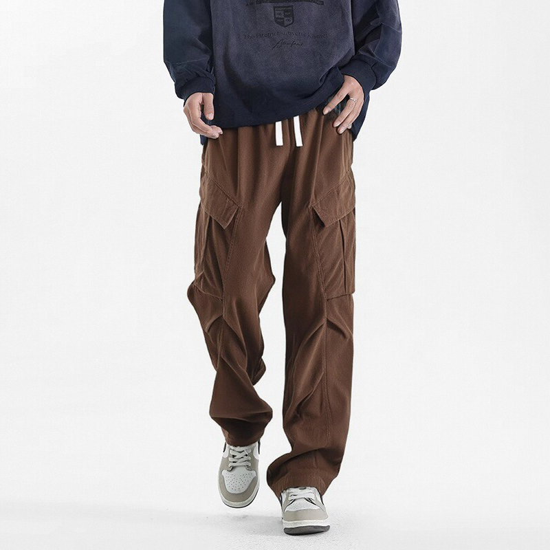 WASSUP美式复古工装阔腿裤男