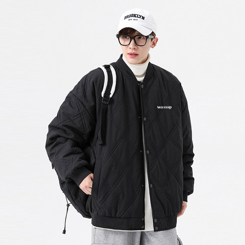 WASSUP潮牌美式棒球服夹克外套男
