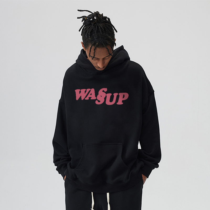 WASSUP重磅潮牌连帽卫衣外套