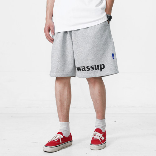 官方潮牌字母短裤WASSUPHEODS