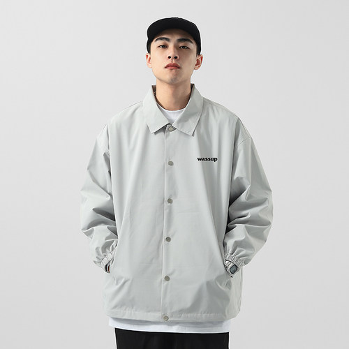 WASSUP潮牌工装开衫夹克外套男