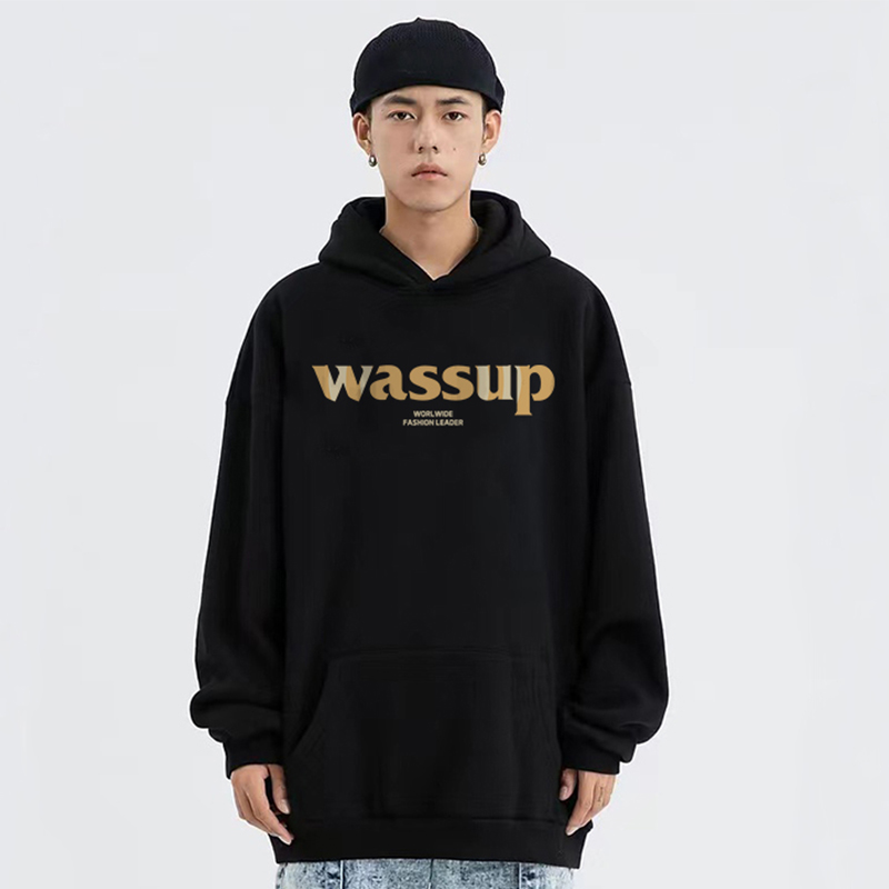 WASSUPHEODS国潮连帽衫情侣装