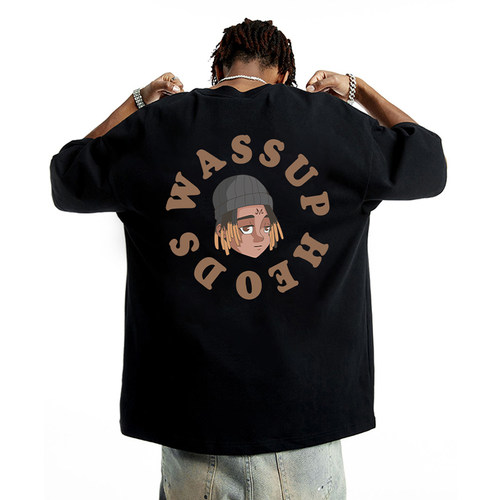 脏辫男孩潮牌短袖WASSUPHEODS