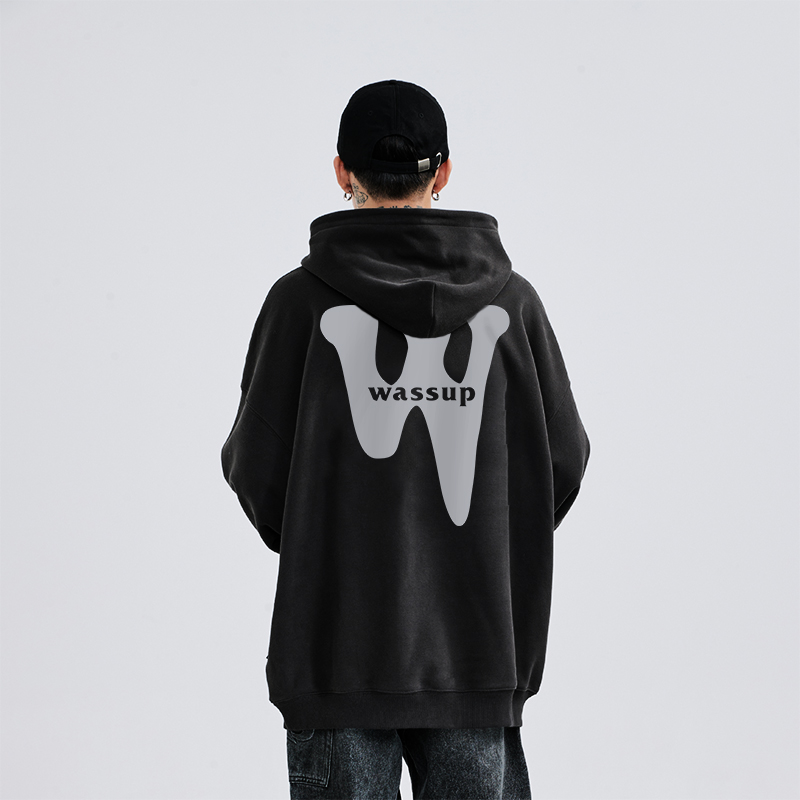 WASSUPHEODS国潮连帽卫衣帽衫