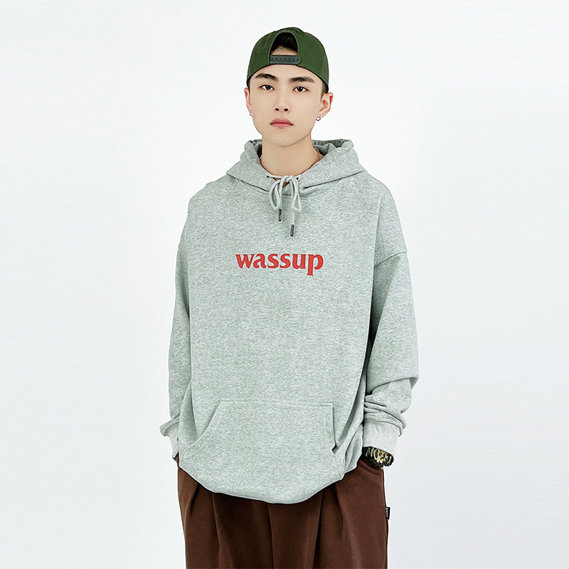 WASSUPHEODS国潮连帽衫外套纯棉