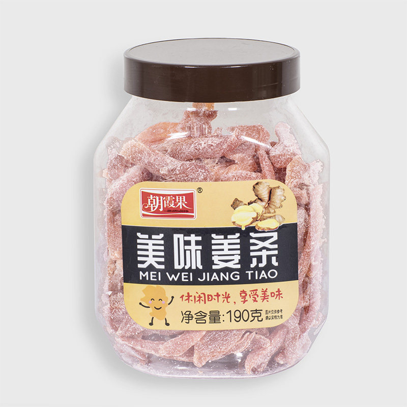 朝霞果美味姜条190克罐装凉果红姜片新兴特产休闲零食