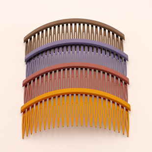 发夹24齿磨砂前额碎发整理叉梳发卡头饰刘海发饰发梳插梳