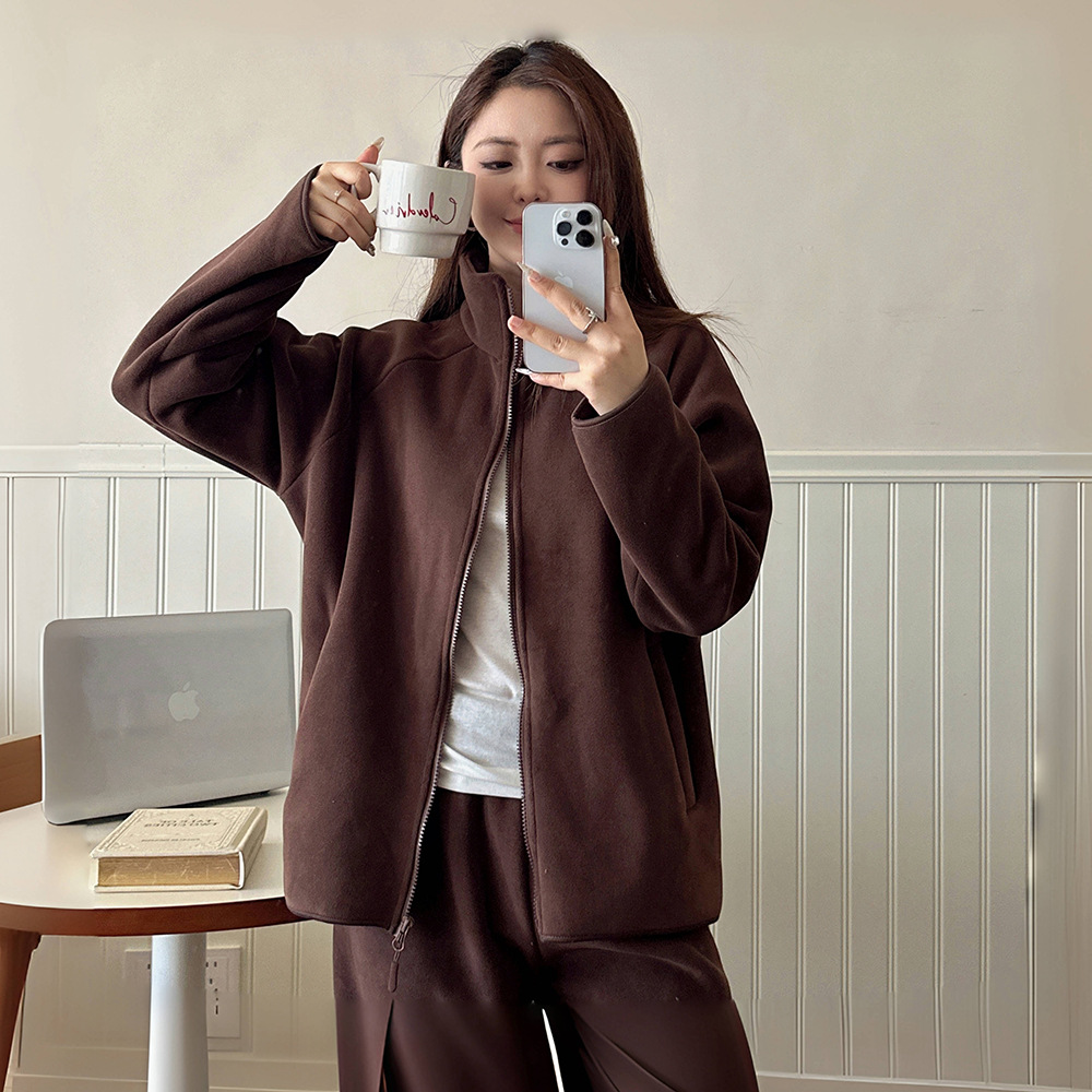 宅小北睡衣女海豚绒双层绒套装