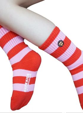 B@PE猿猴刺绣小猴纯棉儿童袜四季可穿MILO中筒棉袜潮中小童鲨鱼袜