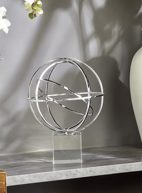 圆形金属办公桌装饰摆件