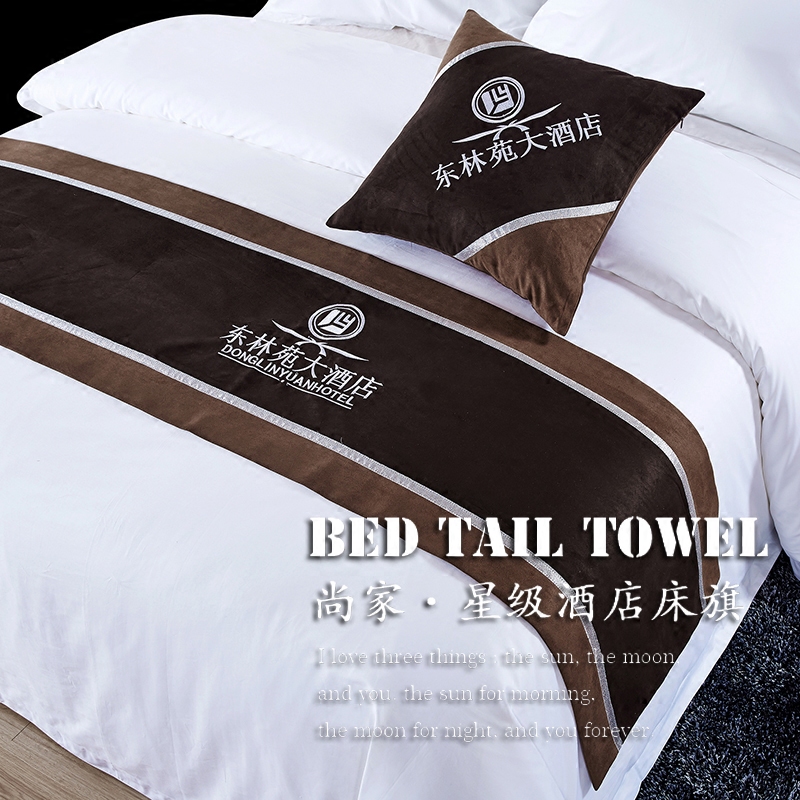 Nhà máy trực tiếp tùy chỉnh sao bộ đồ giường khách sạn chuỗi kinh doanh giường khách sạn gối bìa Mỹ Nhà trường cờ bảng màu - Trải giường drap giường 1mx2m