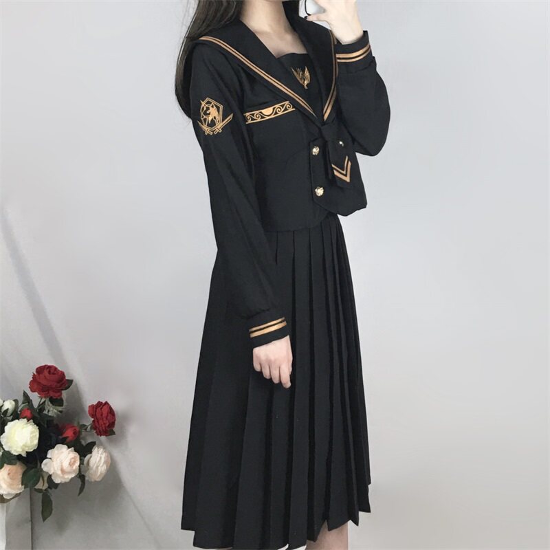 小瑾正品原创皇家上将暗黑不良少女jk制服正版水手服正统日系校服