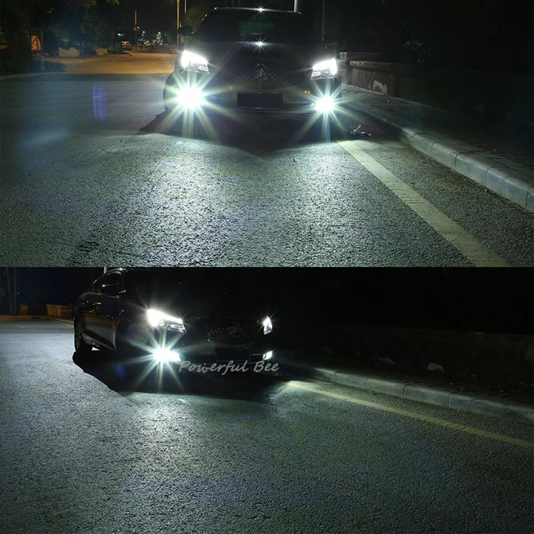 오프로드 오토바이 LED 전면 대형 전구 수정 H7 슈퍼 밝은 강한 빛 36W 백금 노란색 빛 12-80V 트럭 안개등