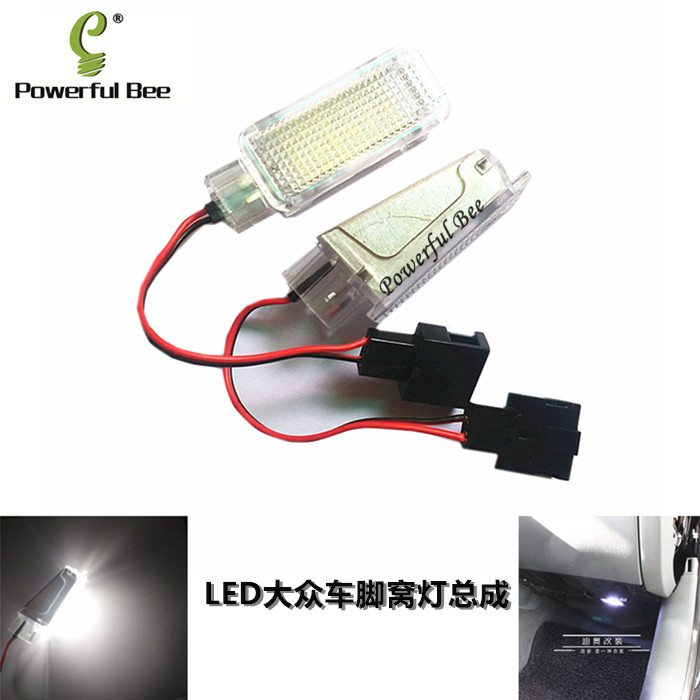 골프 5|6 SHARAN PHAETON SEAT PASSAT CC 백색광 LED 자동차 발밑 조명 어셈블리 수정