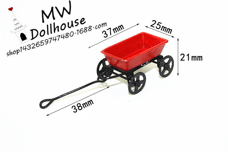 52DOLLHOUSE 微缩食玩场景模型 娃娃屋配件 迷你花园拉土车 J112
