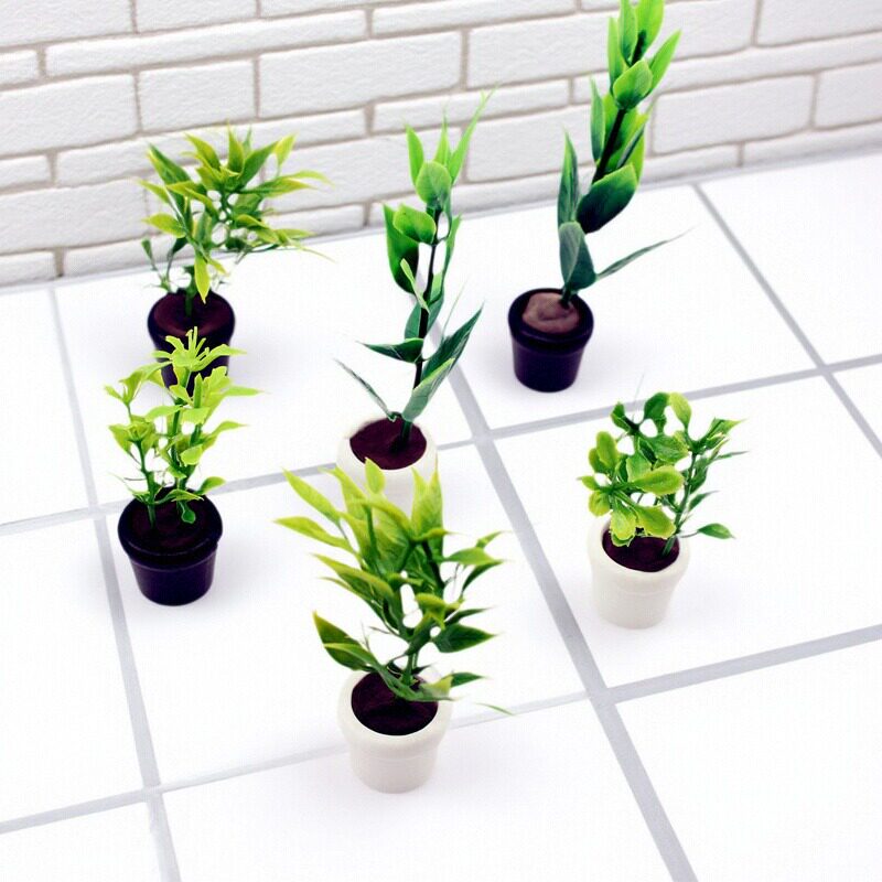 仿真迷你花园北欧绿植树盆栽模型