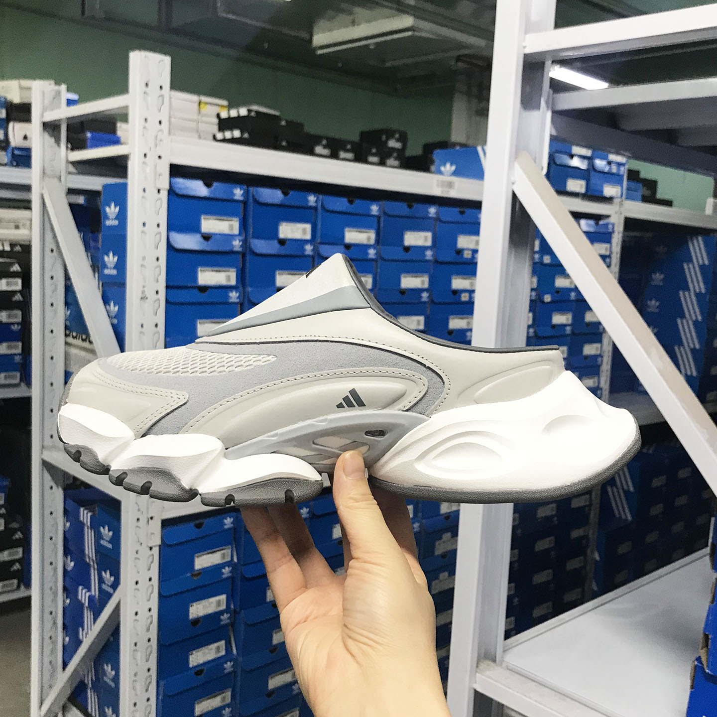 Adidas XLG RUNNER MULE 男女明星同款休闲拖鞋穆勒鞋JS4586 4590图片