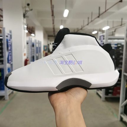 Adidas CRAZY 1 男子中帮科比复刻版白黑面包专业篮球鞋 GY3810