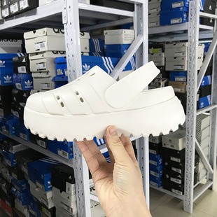 Adidas ADILETTE CLOG 女子时尚厚底洞洞鞋拖鞋凉鞋JP9576 JQ9879