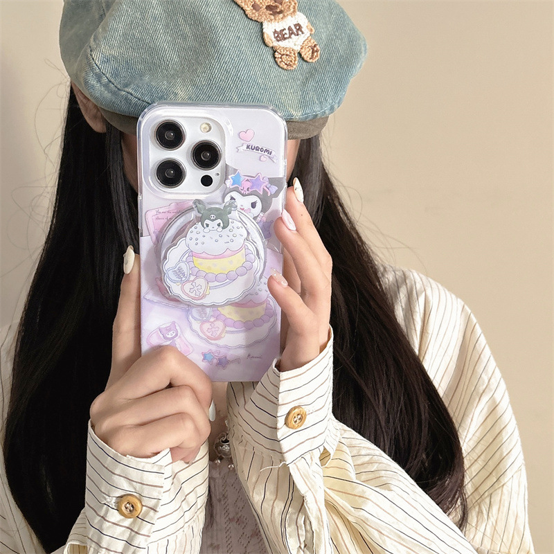 磁吸壳库洛米背贴支架适用iPhone16苹果15ProMax/14/13手机壳少女
