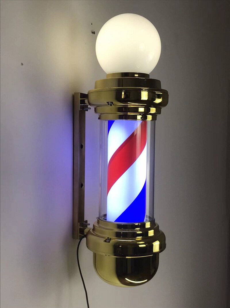 美发转灯理发led挂墙防水发廊转灯超亮挂壁户外美发店理发店灯箱