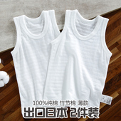 夏季 棉 纯色竹节棉超薄背心儿童居家上衣男女童打底衫 新款 宝宝童装