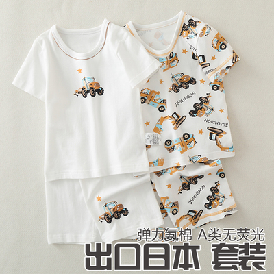 儿童短袖运动套装男童夏季纯棉T