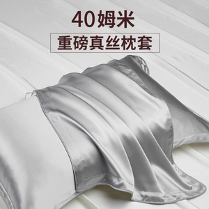 【外贸清仓】40姆米真丝枕套一对桑蚕丝夏季丝绸冰丝枕头套枕巾