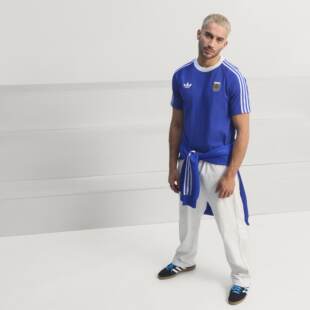 Adidas/阿迪达斯正品阿根廷队复古足球休闲文化修身短袖T恤JZ6307