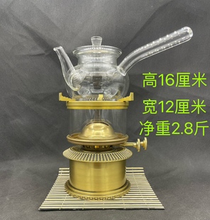 煤油灯茶炉烧水煮茶炉潮汕功夫茶具 新款 空气灯单芯双芯 活火茶灯