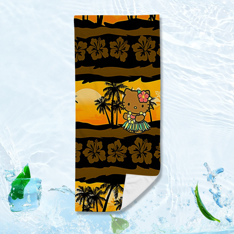 黑皮凯蒂猫运动毛巾健身毛巾吸水