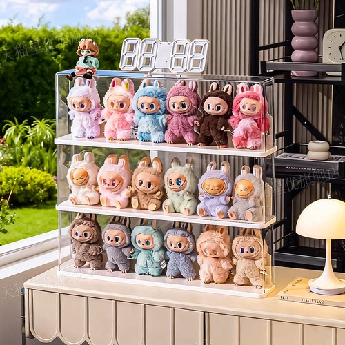 labubu透明盲盒收纳展示架