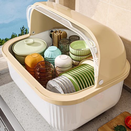 碗筷收纳盒多功能带盖沥水置物架