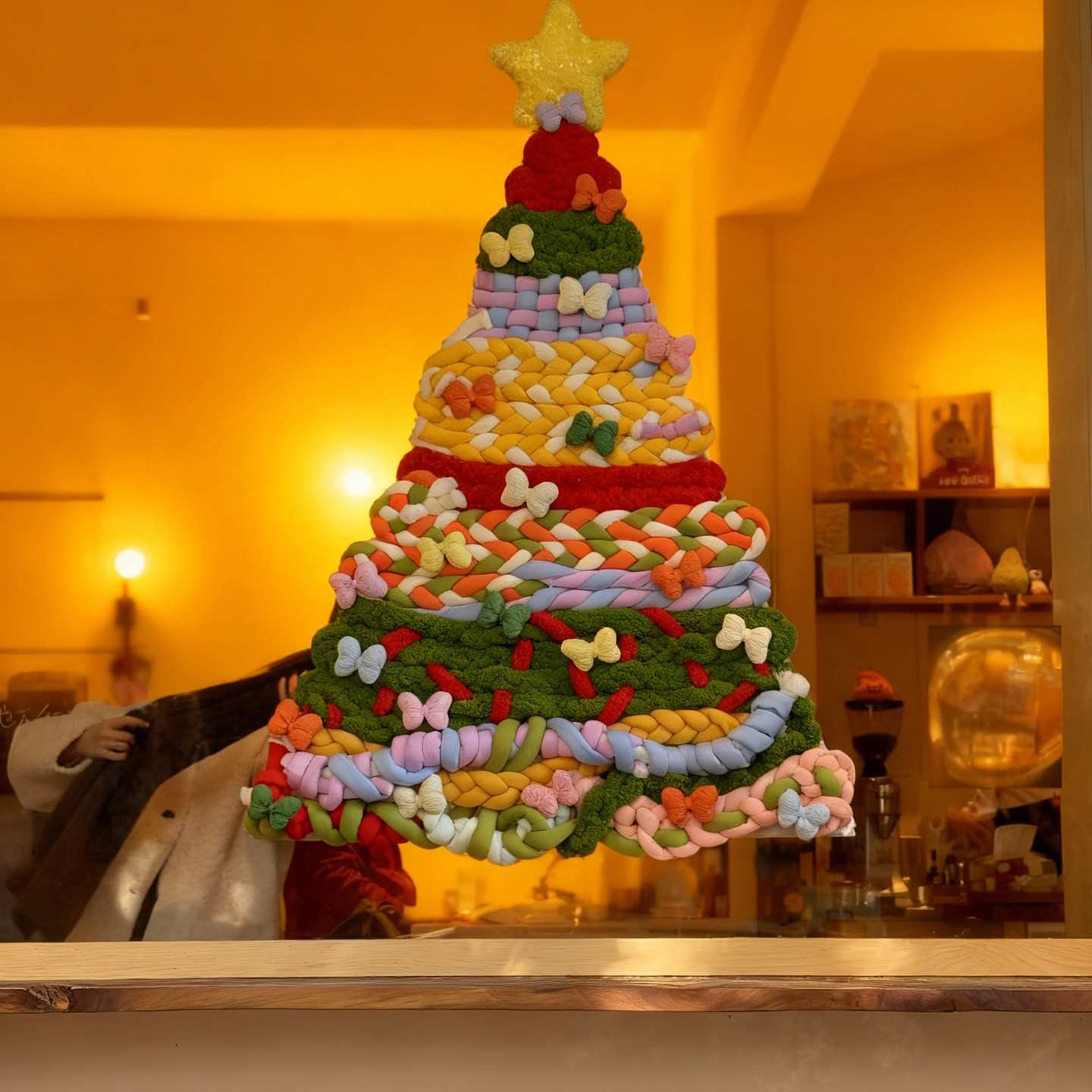 超粗冰岛毛线团窗台室外创意装饰圣诞树手工diy材料包幼儿园大树