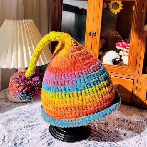 精灵帽材料包毛线手工diy