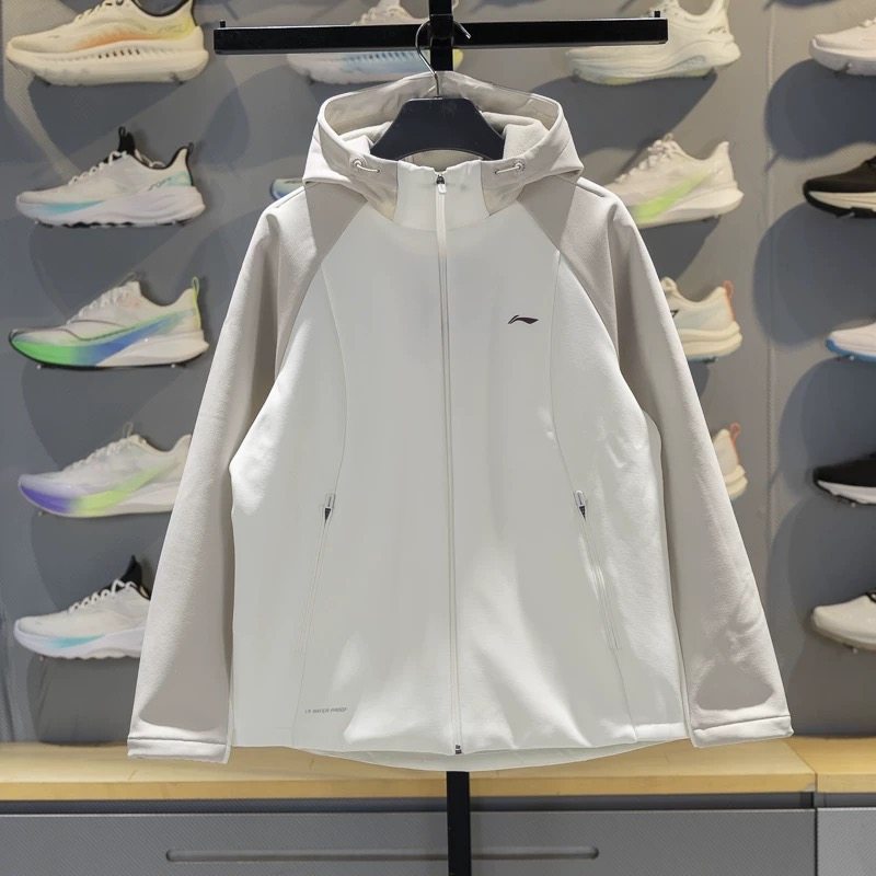 李宁女子加绒运动风衣2025冬季防泼水立体裁剪宽松外套AFDVB70