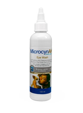 柴犬嘻嘻 美国进口MicrocynAH麦高臣宠物神仙洗眼水杀菌缓解泪痕
