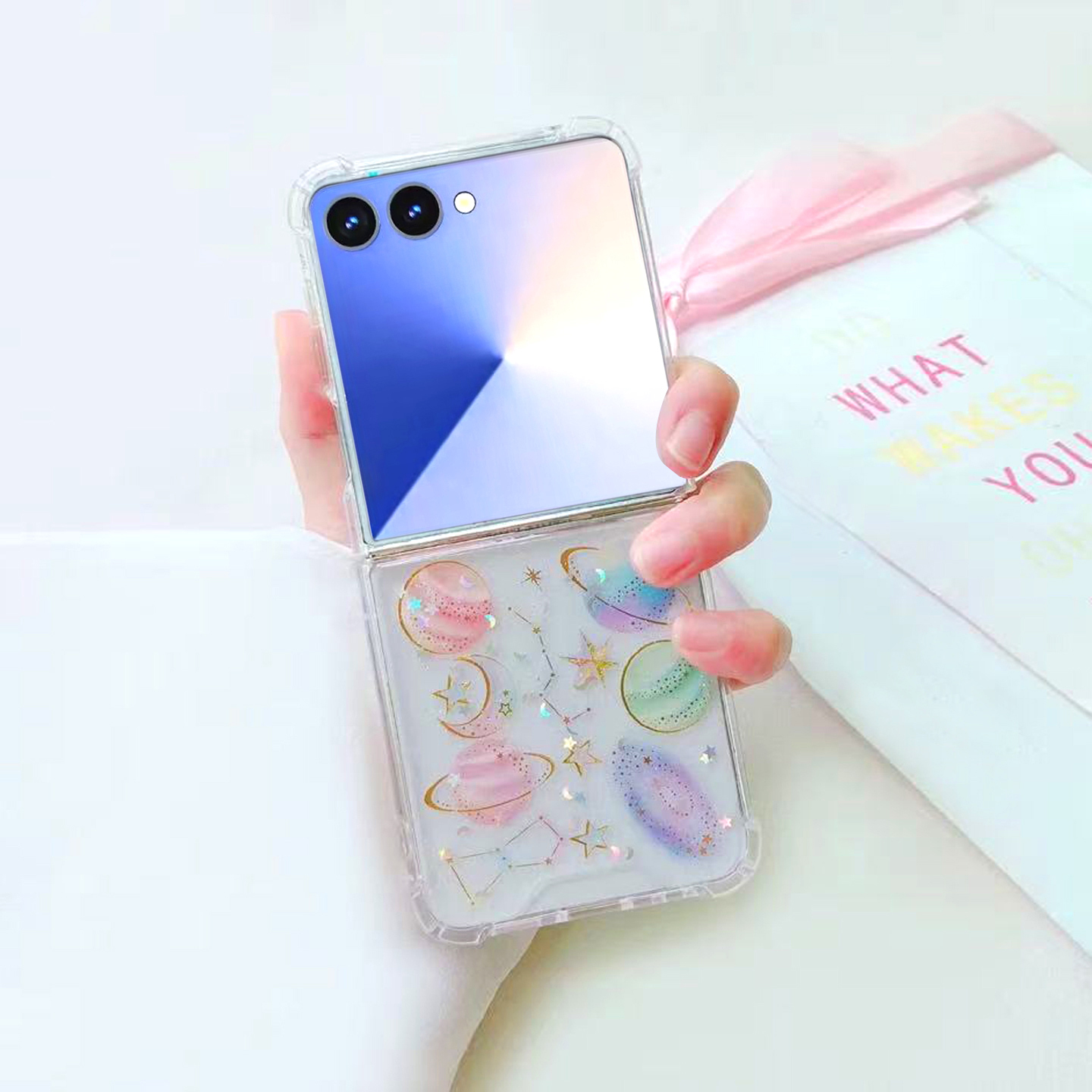 适用三星zflip7/6/5手机壳星空款