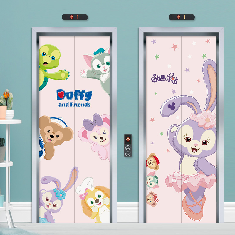 电梯门贴纸入户一梯一户创意定制