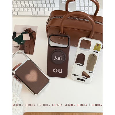 ins韩系小众爱心插画磁吸防摔适用于苹果17promax15/16手机壳