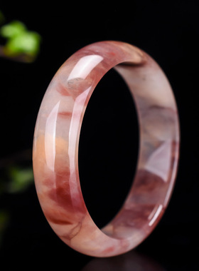 天然金丝玉手镯新疆紫罗兰玉手镯金丝玉手镯