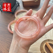 天然桃花酿手镯飘花玉手镯金丝玉手镯天然玉石镯子招桃花时尚 送礼