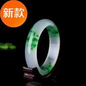 专柜新坑玉手镯飘花女款 玉石玉镯石英岩玉手镯女