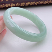 翡翠玉手镯少女缅甸浅绿翡翠玉镯油青玉镯子贵妃镯翡翠手镯女送人