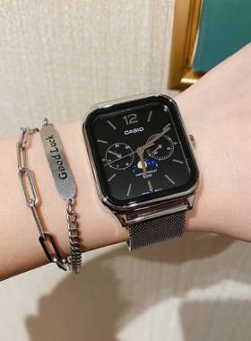 卡西欧CASIO时尚防水月相多功能三眼石英男表MTP-M305D-7A 305M-1