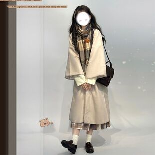 素日常 对襟毛呢长褙子马面裙改良汉元 辰之美原创汉服女 添香