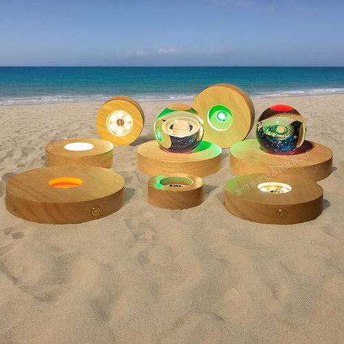 发光实木灯触摸式LED小夜灯