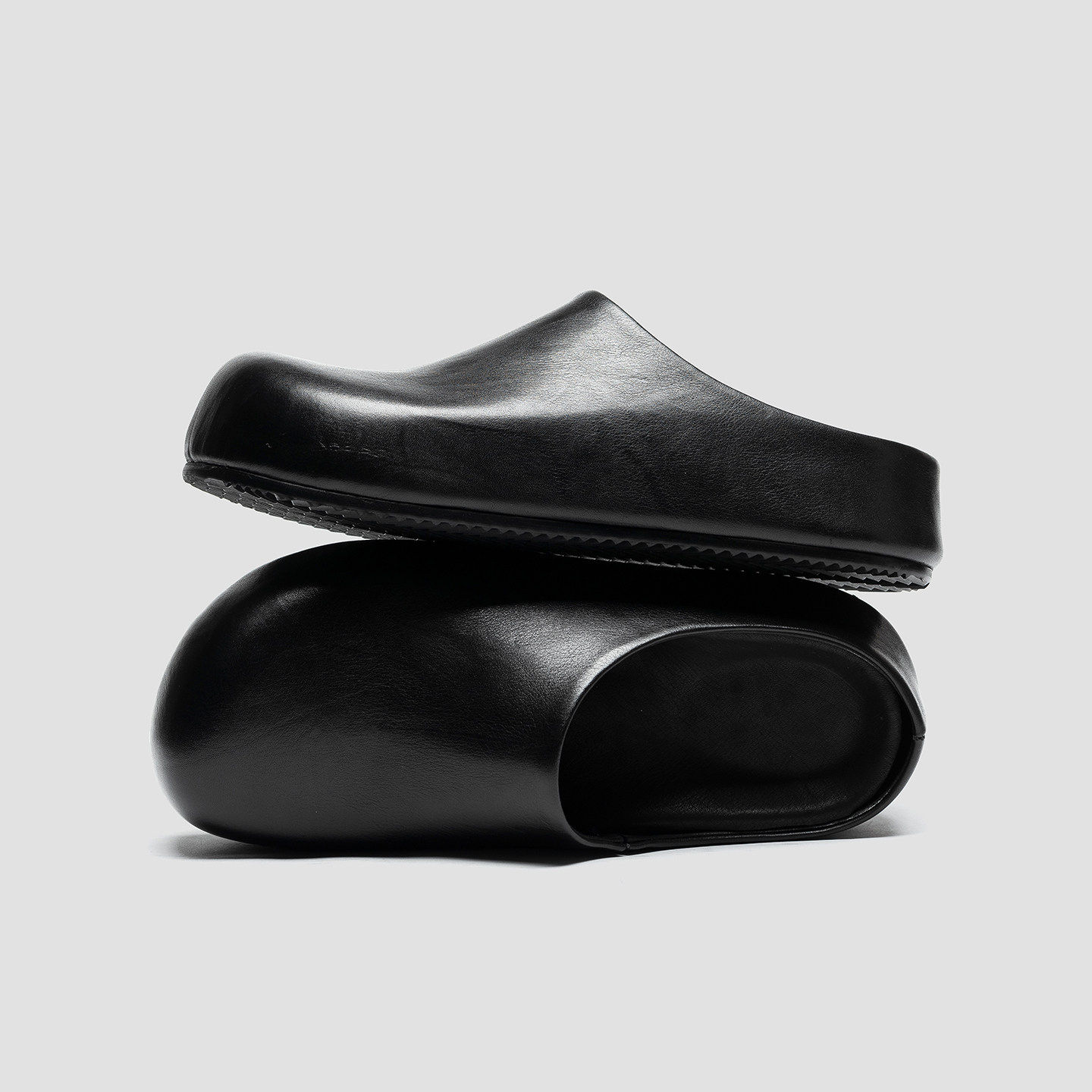 全牛皮手工极简内增高包头拖鞋勃肯鞋男款老钱风夏季整张皮穆勒鞋