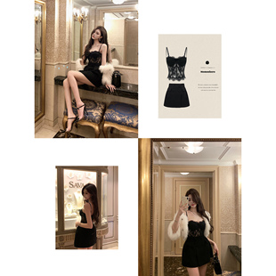 Momoshero【Paris蕾丝梦】鱼骨塑身“les古董品”纯欲蕾丝吊带